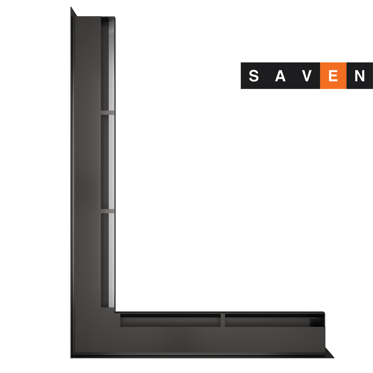 Вентиляційна решітка для каміна кутова ліва SAVEN Loft Angle 60х600х800 графітова - Зображення 3