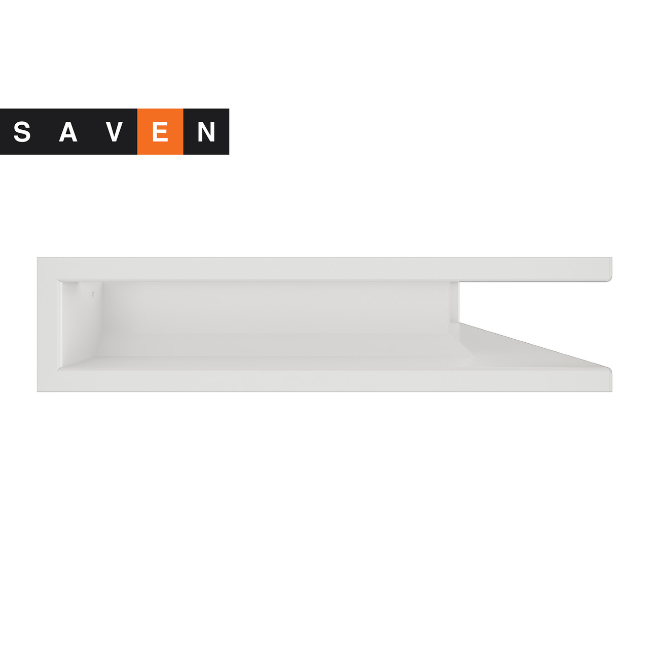Вентиляційна решітка для каміна кутова права SAVEN Loft Angle 90х600х400 біла - Зображення 2