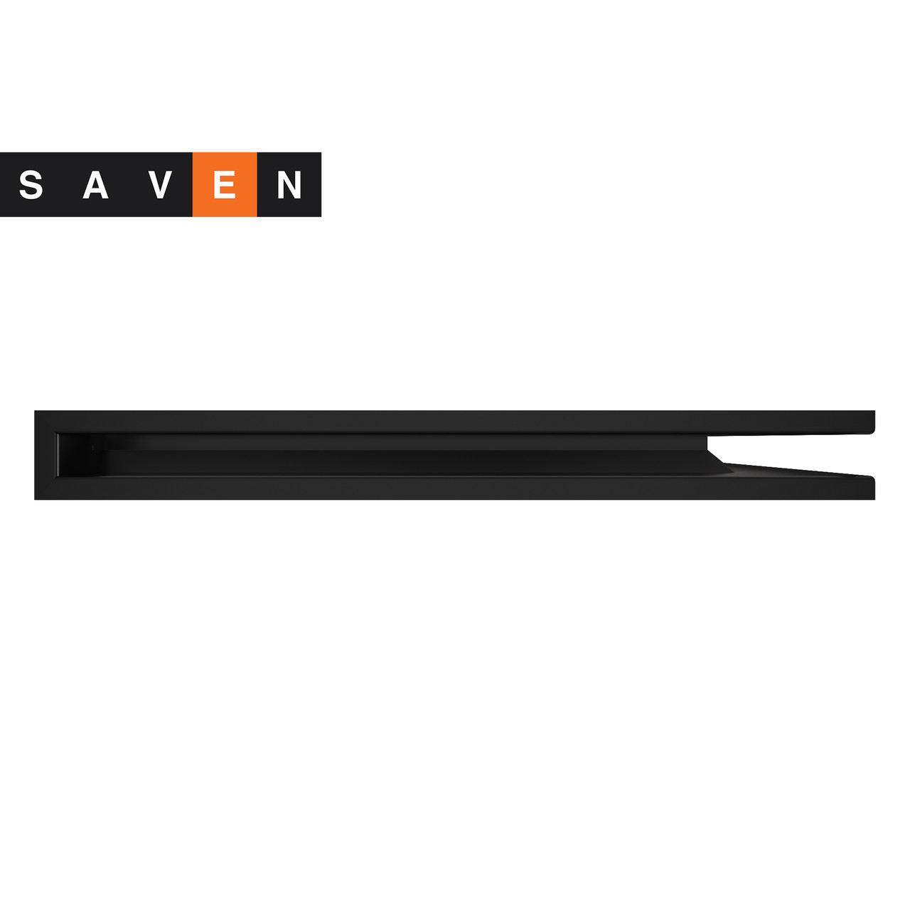 Вентиляційна решітка для каміна кутова права SAVEN Loft Angle 60х800х600 чорна - Зображення 2