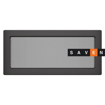 Вентиляційна решітка для каміна SAVEN 17х37 графітова