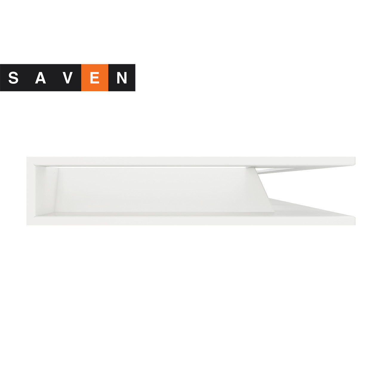 Вентиляційна решітка для каміна кутова права SAVEN Loft Angle 95х950х450 біла - Зображення 3